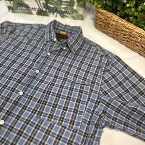 Timberland Blue Plaid Men's Shirt Size L